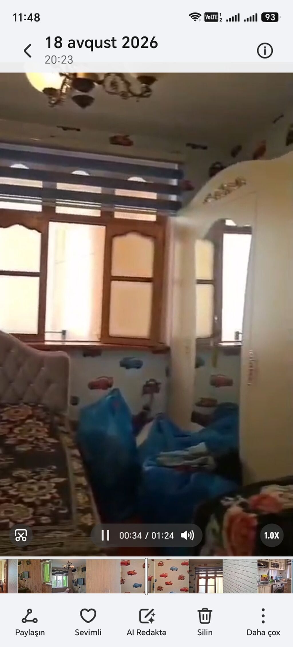 2 otaqlı mənzil – tam mebel və məişət texnikası ilə birlikdə kirayə — Daşınmaz əmlak, Yevlax (2)