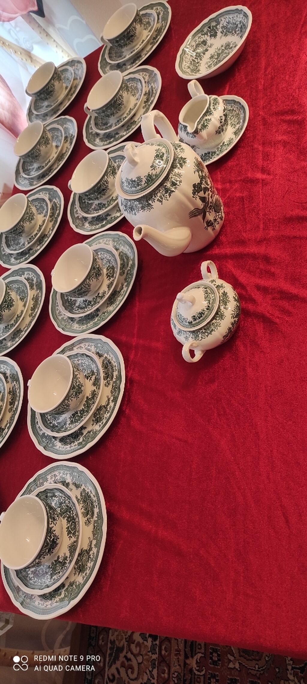 Çay dəsti, rəng - Yaşıl, Farfor, Villeroy & Boch, Almaniya — Mallar, Bakı (6)