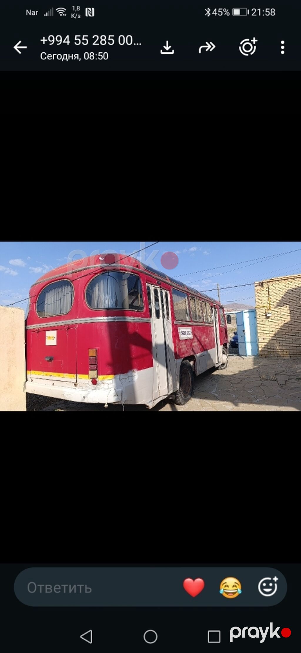 Şəhərdaxili sərnişindaşıma və ya retro layihələr üçün avtobus 69-BB-219 — Avto, Bakı (6)