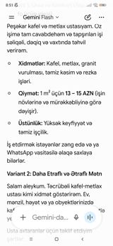 Peşəkar kafel–metlax xidməti Xidmətlər: - Kafel, metlax, qranit — Kafel və Plitə İşləri
