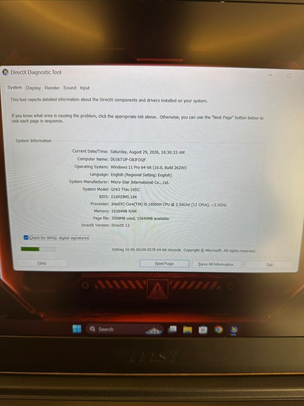 MSI GF63 Thin 10SC – oyun və gündəlik işlər üçün yüngül və güclü — MSI, Bakı (7)