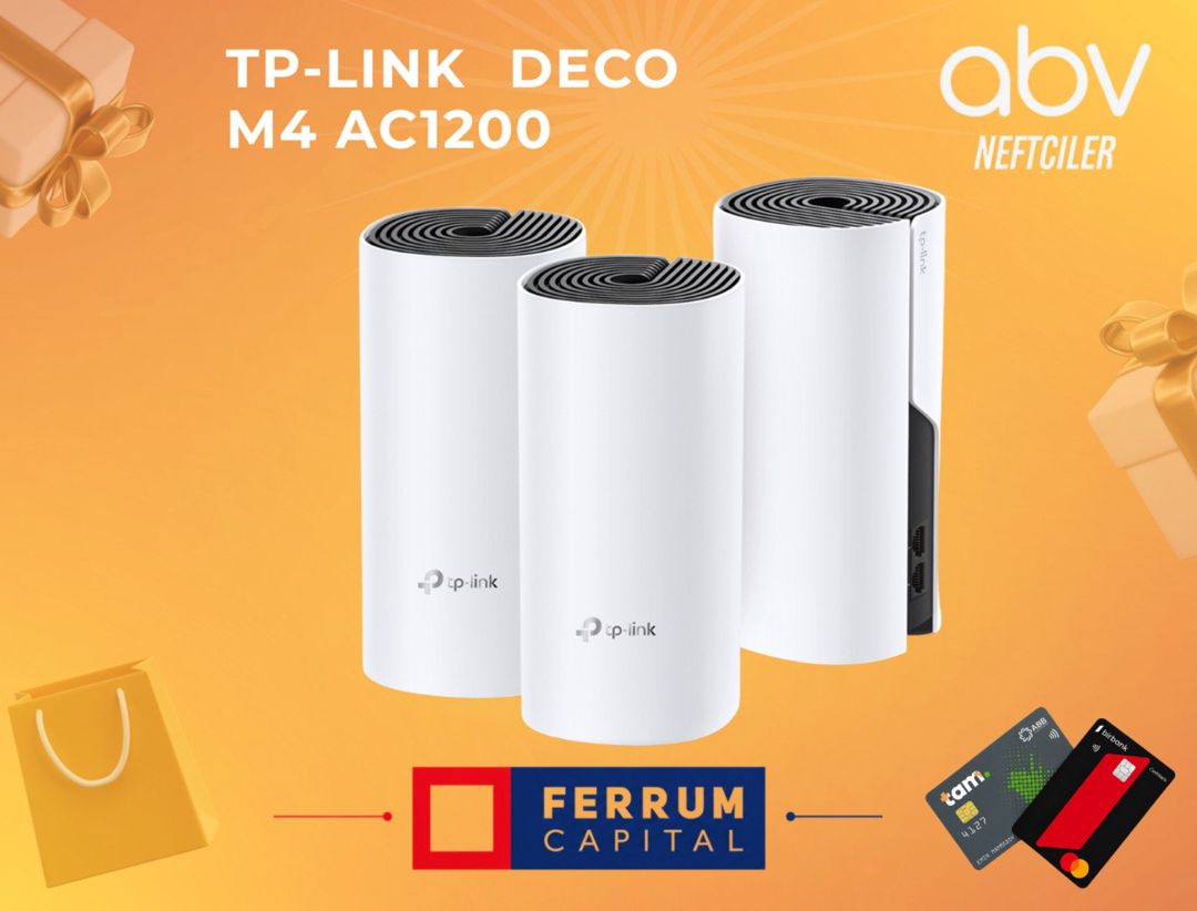 Wi-Fi siqnal gücləndirici TP-Link Deco M4 — AC1200 — Şəbəkə və server avadanlığı, Bakı