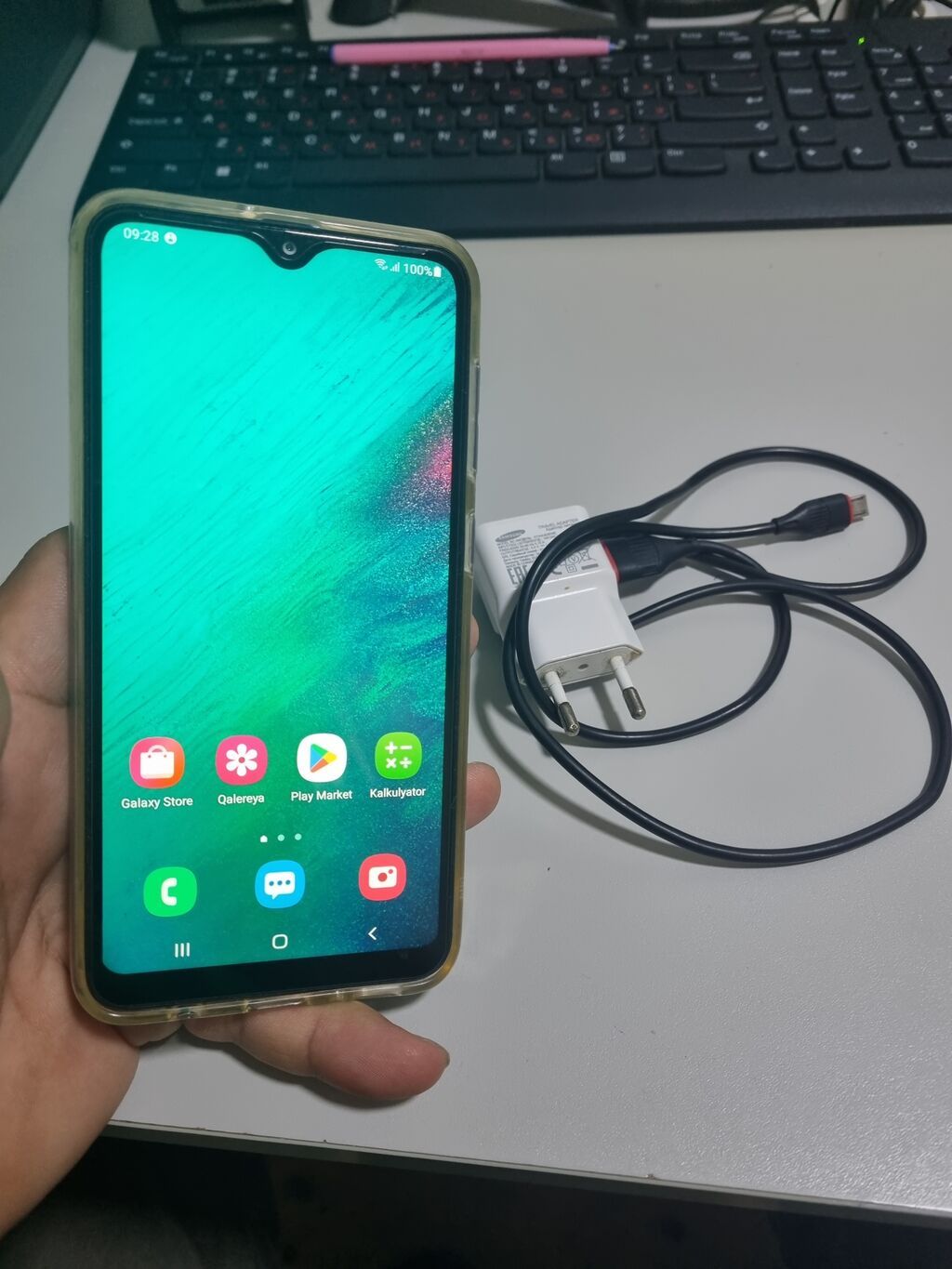 Samsung Galaxy A10, 32 GB, rəng - Göy, Sensor — Samsung, Lənkəran (2)