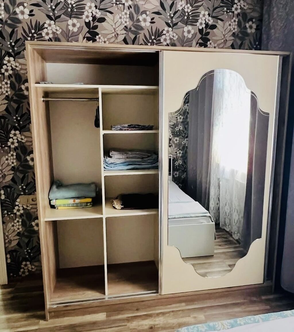 Sürgülü qapılı yataq otağı dolabı - Dizayn: İki qapılı sürgü sistemi — Mebel, Qax (4)