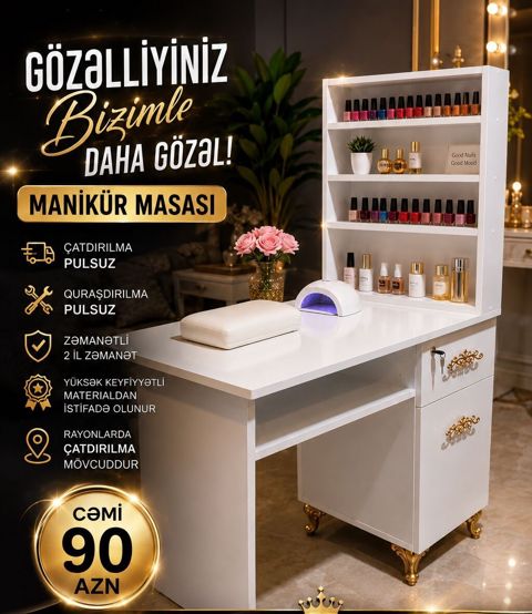 Yeni, Manikür üçün masa, Güzgüsüz — Bakı
