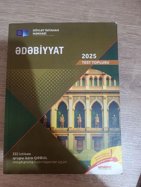Məhsul: “Ədəbiyyat 2025 – Test Toplusu” Nəşriyyat/İşləyici qurum — Bakı