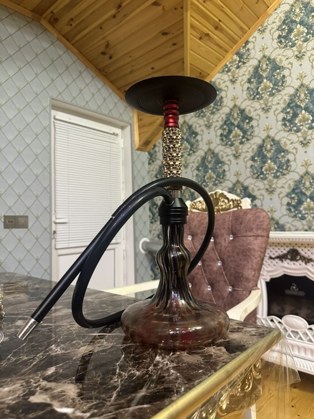 Şişa (nargilə) dəsti - Komplekt tərkibi: şüşə kolba, metal gövdə — Gözəllik və sağlamlıq, Bakı