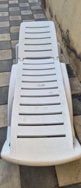Brezza Garden Furniture markalı plastik şezlonq - Rəng: ağ — Furniture