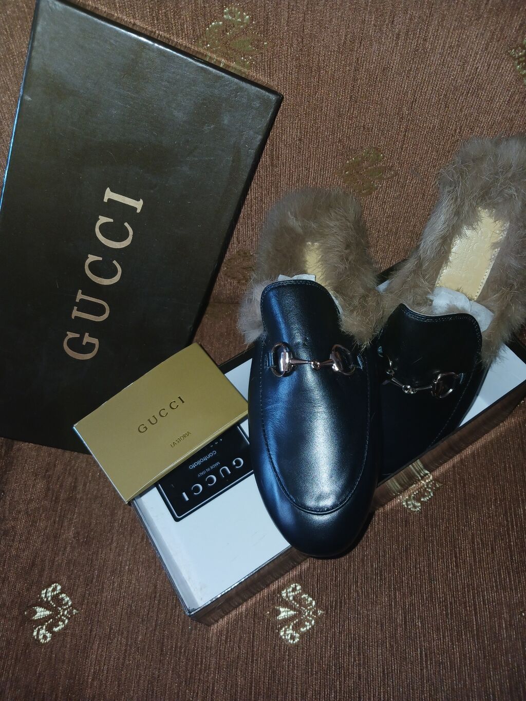 Məhsul: Gucci Princetown dəridən tüklü loafer (qadın/kmi) - Material — Şəxsi əşyalar, Bakı (4)