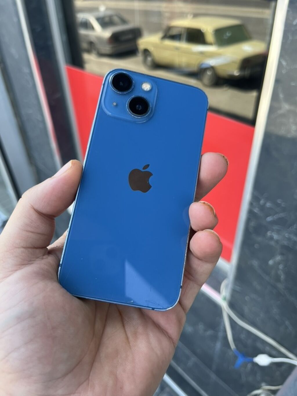 IPhone 13, Mavi, Qırıq — Apple iPhone, Quba (2)