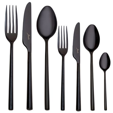 Çəngəl qaşıq bıçaq dəsti Jumbo 1001 84 parça Titan qara 8681085389598 — Bakı