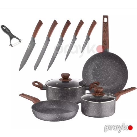 Qazan dəsti Ardesto Midori 12 parça AR1912CGS — Bakı