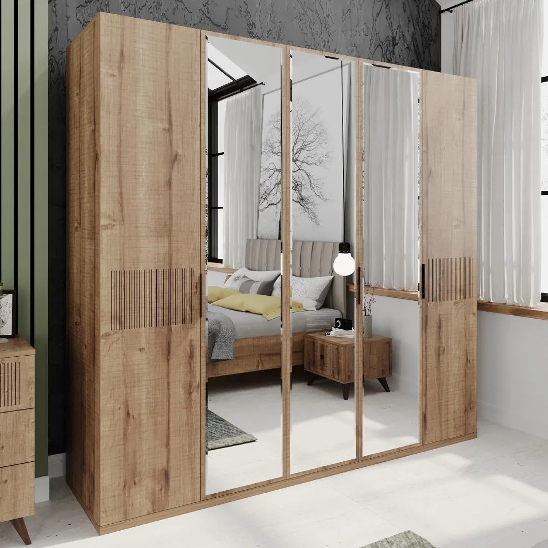 Dolab odunchu İzmir 5 qapılı 220x210x60 sm — Bakı