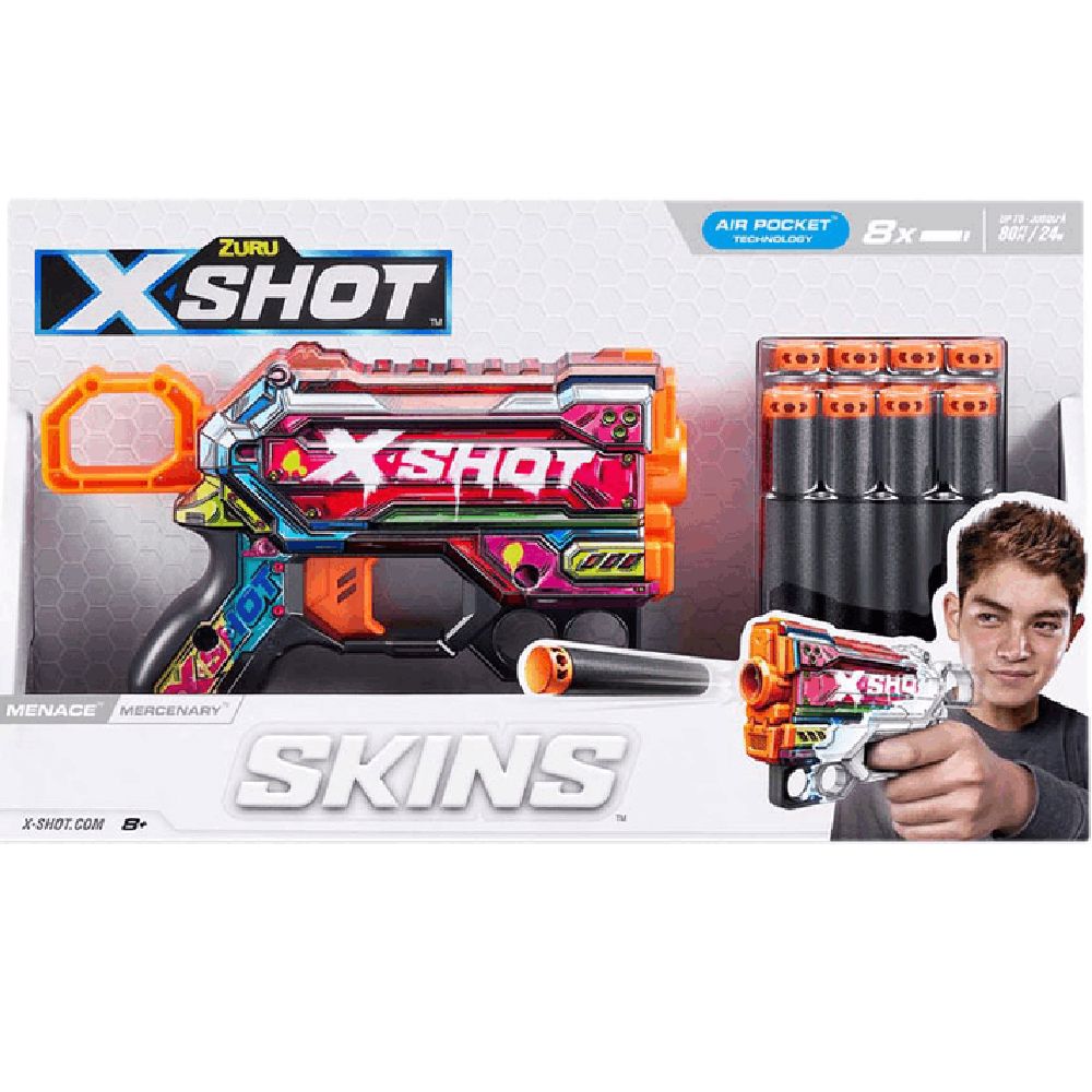 Zuru INT-S001-X-Shot Skins Menace (8 Dart) 193052060327 — Mallar, Bakı (3)