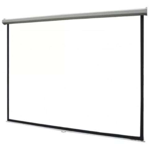 Electrical Screen (96x96) 240 x 240 sm,(Tubular Motor)White Matt Support With Switch/Remote Control — Bakı