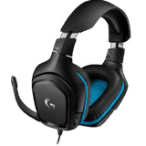 Logitech G432 Leatherette Gaming Black&Blue — Oyun qulaqlıqları