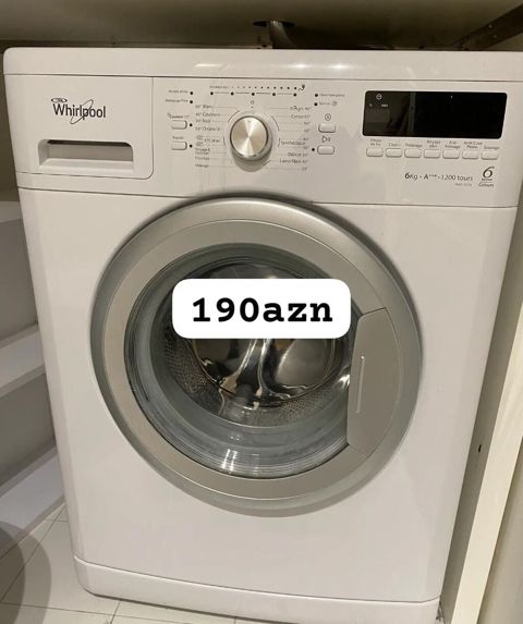 Whirlpool önyükləməli paltaryuyan maşın - Tutum: 6 kq - Enerji sinfi — Bakı