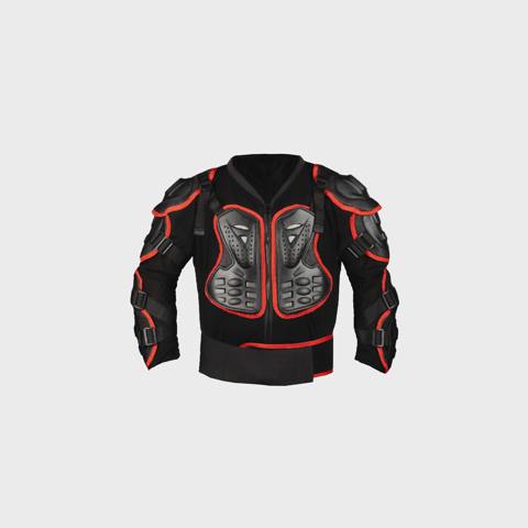 Gödəkçə Motoverse Skelton Safety, black/red (XL) — Мото жабдуулар