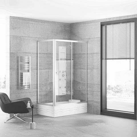 Oturmalı duşaltlıq üstü duş kabin Kabinex KL 800 120×80×180 sm — Bakı