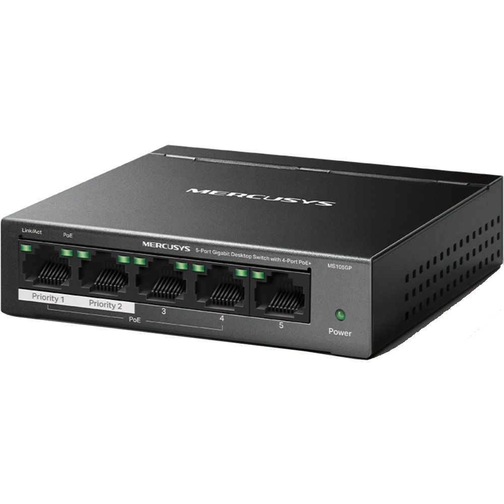 Kommutator Mercusys Lan Switch MS105GP — Routerlər, Bakı (2)