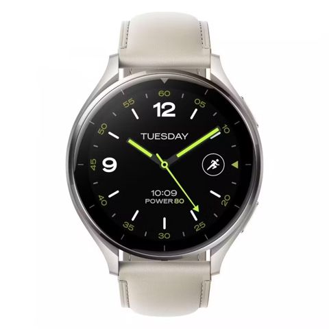 Xiaomi Watch 2 Titan Gray Case With White Leather Strap