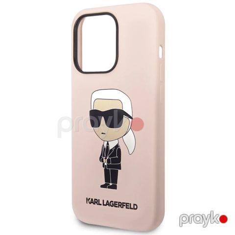 Qoruyucu örtük Karl Lagerfeld Silicone Hard iPhone 15 Pro Pink KLHCP15LSNIKBCP — Bakı