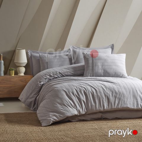 Tekstil yataq dəsti Şahəsər Jakarlı Dokuma Jasmin CK Boz — Bakı