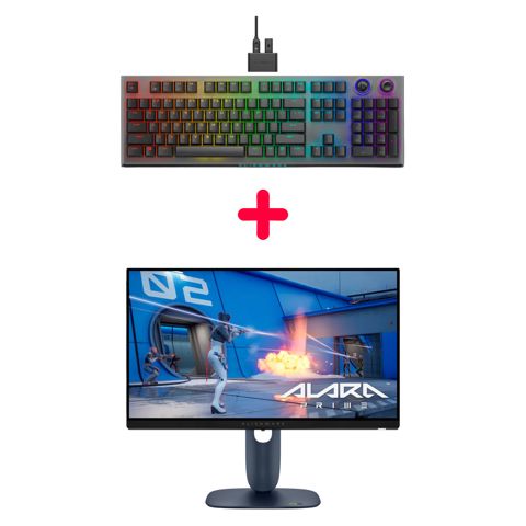 Monitor Dell Alienware 25 AW2525HM + Oyun klaviaturası Dell Alienware AW920K Dark Side of The Moon — Bakı