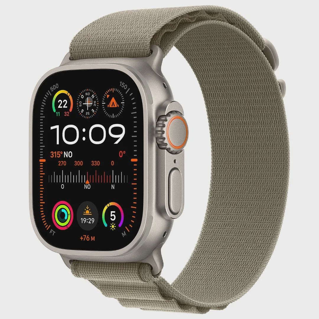 Smart saat Apple Watch Ultra 2 GPS + Cellular, 49mm Titanium Case With Olive Alpine - M (MREY3GK/A) — Uşaq smart saatları, Bakı