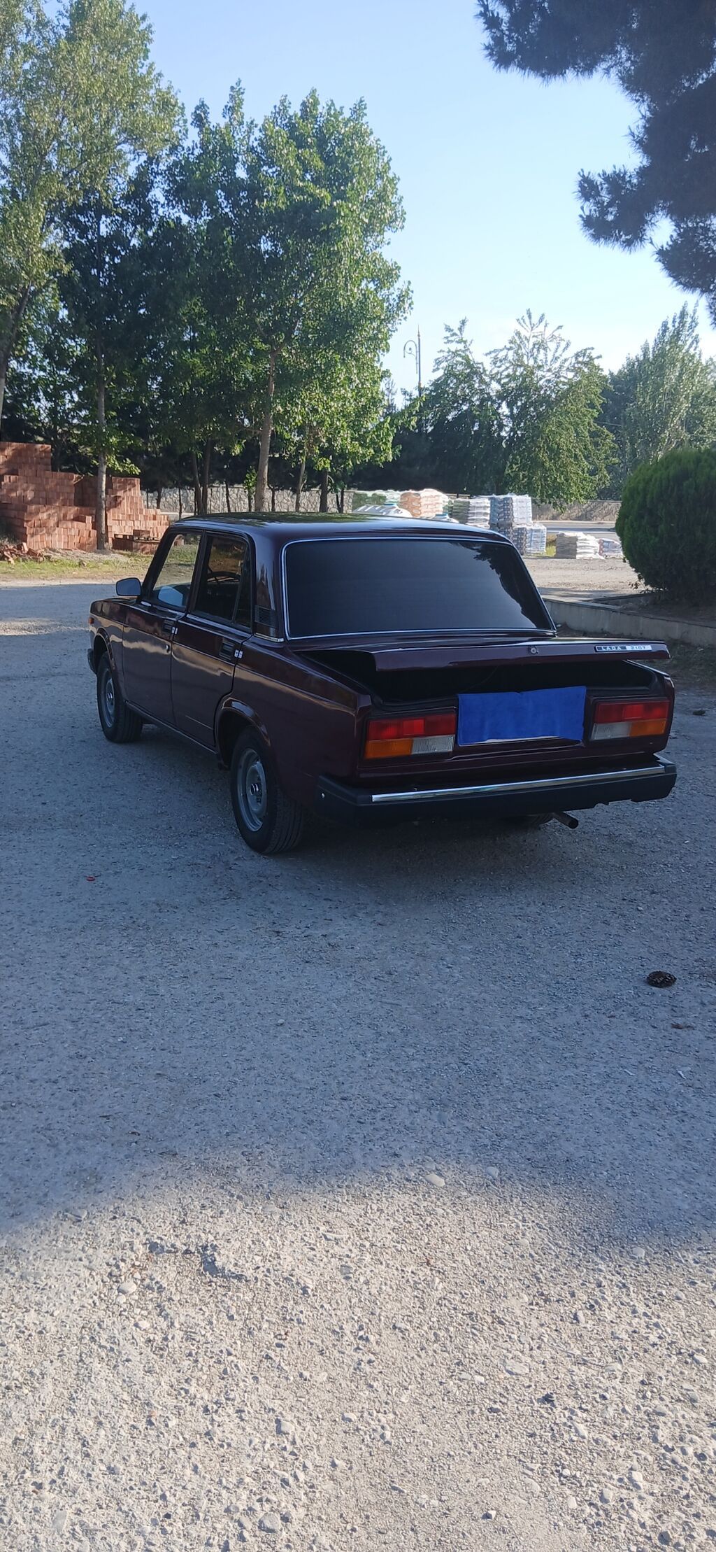 VAZ 2107 sedan – tünd bordo rəngli klassik model. - Kuzov: 4 qapılı — Avto, Şamaxı (2)