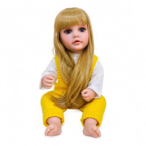Toys Doll Premium Edition JX88 Сlothes Wool Overalls Yellow — Bakı
