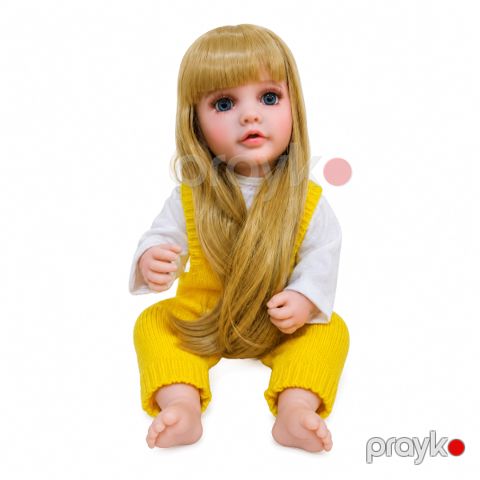Toys Doll Premium Edition JX88 Сlothes Wool Overalls Yellow — Bakı
