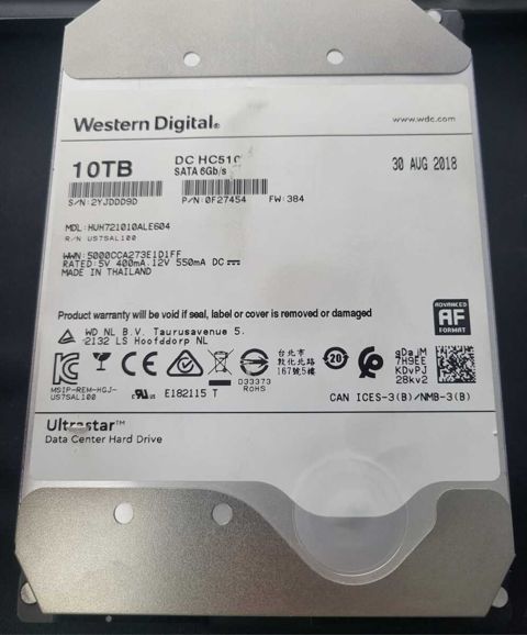 HDD Hgst/wd Ultrastar DC HC510 10TB Sata 6Gb/s 3.5" — Bakı