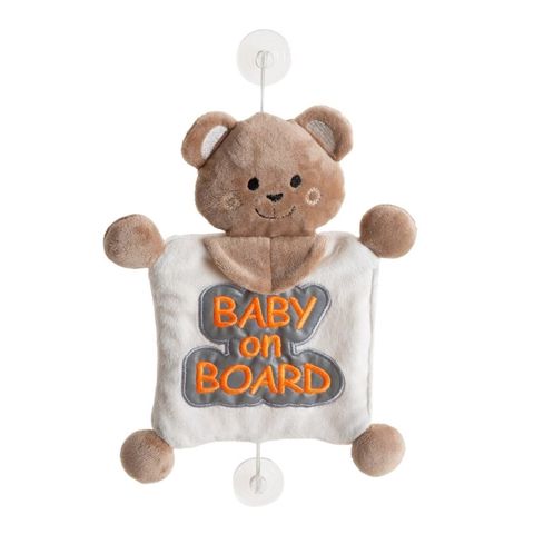 Reflektorlu "Baby on Board" yazılı ayı BabyJem Qəhvəyi 8681049218759 — Bakı