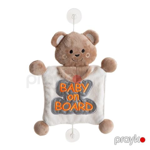 Reflektorlu "Baby on Board" yazılı ayı BabyJem Qəhvəyi 8681049218759 — Bakı