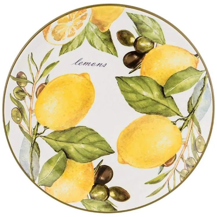 Boşqab Agness Lemon 21x21x3 sm (358-1557) — Dining tableware