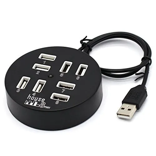 Hub cırcular 8 port USB 2.0 black (65893207968) — Bakı