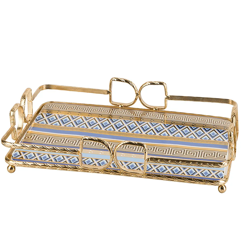 Məcməyi Nouvelle Home Golden blue, metal/farfor, 35 sm (200189) — Bakı