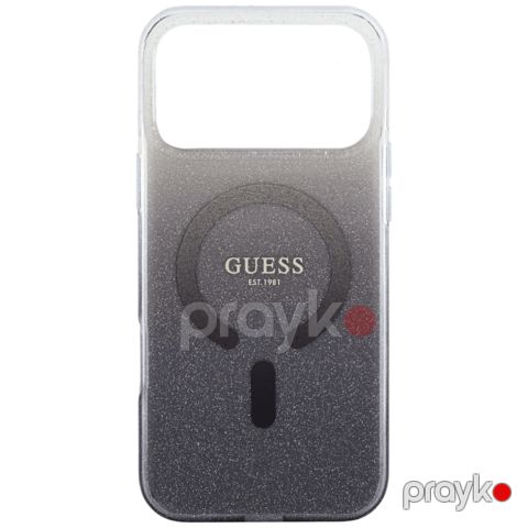 Qoruyucu örtük Guess iPhone 17 Pro Max GUHMP17XHGRCELK Black — Bakı