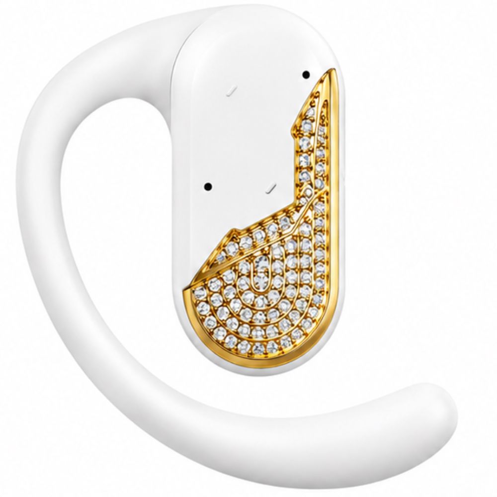 Qulaqlıq Vertu OWS 18K Gold Diamonds Crocodile Skin OWS-GD-E-OE14-C-HW White — Simsiz qulaqlıqlar, Bakı (3)