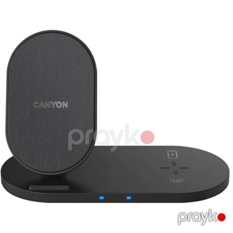 Canyon Wireless Charger WS-202 2in1 Black CNS-WCS202B — Bakı