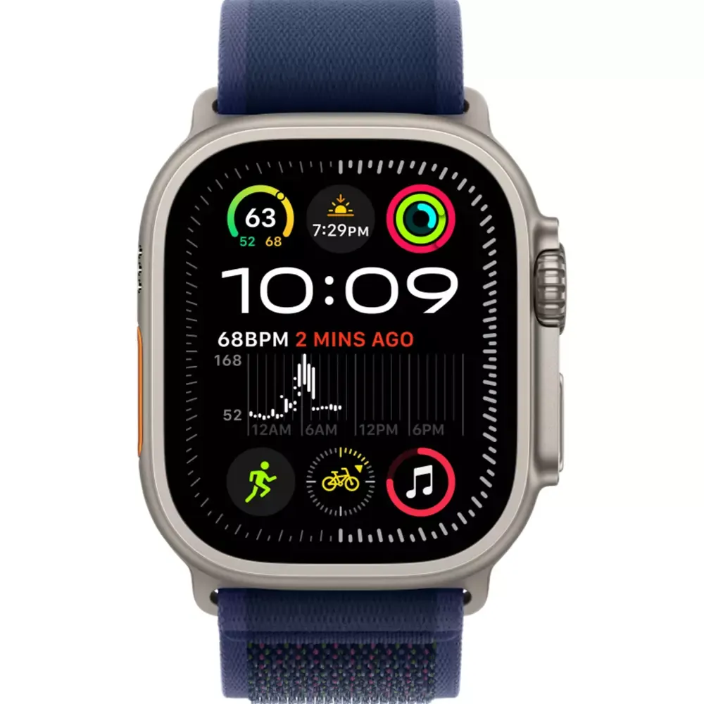 Smart saat Apple Watch Ultra 2 2024, 49mm Natural Titanium Case with Blue Trail ML (MX4L3GK/A) — Bakı
