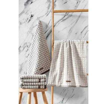 Dəsmal Cotton Box Nature Jacquarded 50x90 Kahve — Bakı