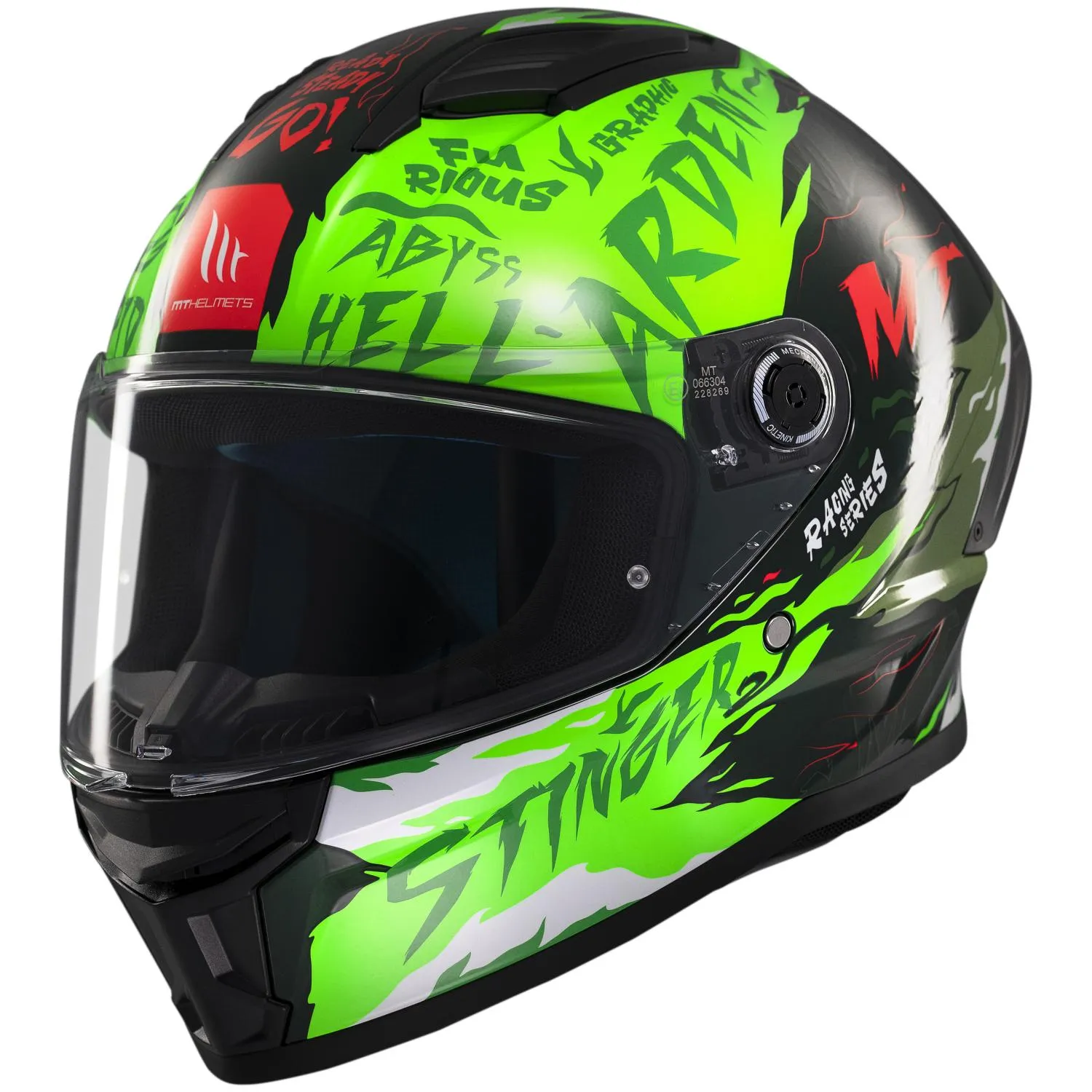 Dəbilqə Helmets MT Stinger 2 Ardent C6 Fluor Gloss, L (1334B702616) — Мотоэкипировка