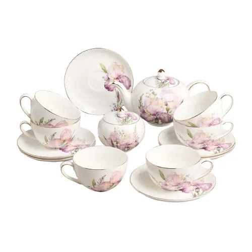 Çay dəsti Lefard İrises 6 nəfərlik 14 parça (590-611) — Dining tableware
