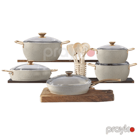 Bonera vogue ındıksıon 16 parça krem — Bakı