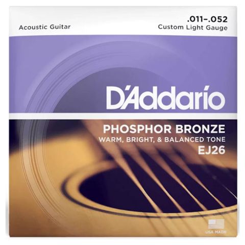 D-Addario EJ26 Phosphor Bronze 11-52 Costom Light — Bakı