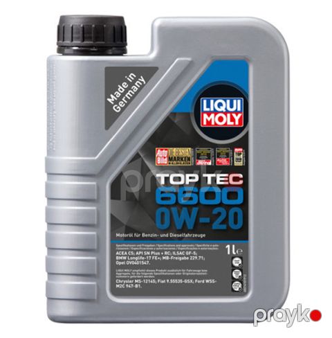 Avtomobil mühərrik yağı Liqui Moly Top Tec 6600 0W-20 1L (21410)