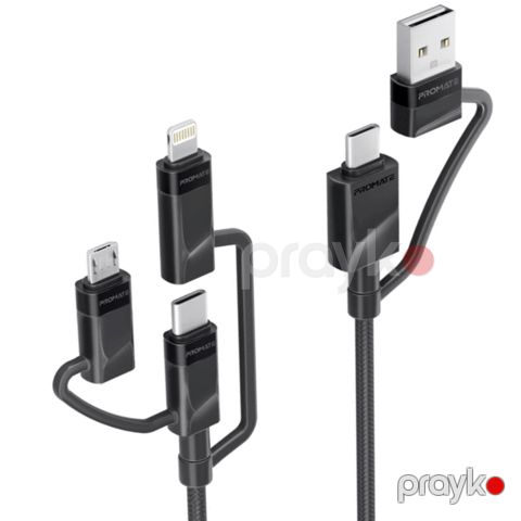 Naqil Promate PentaPower USB Type-C to USB Type-C Black — Bakı