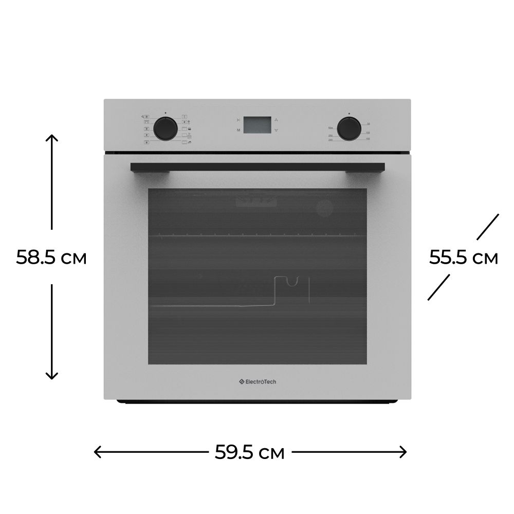 Soba Electrotech Grey Glass Set Oven — Fırın kamerası, Bakı (3)